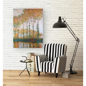 Cuadro en canvas. Claude Monet, Álamos en la orilla del río Epte, otoño