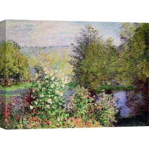 Wall art print and canvas. Claude Monet, A corner of the Garden at Montgeron