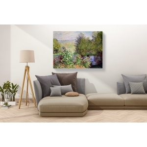 Cuadro en canvas. Claude Monet, Un rincón del jardín en Montgeron