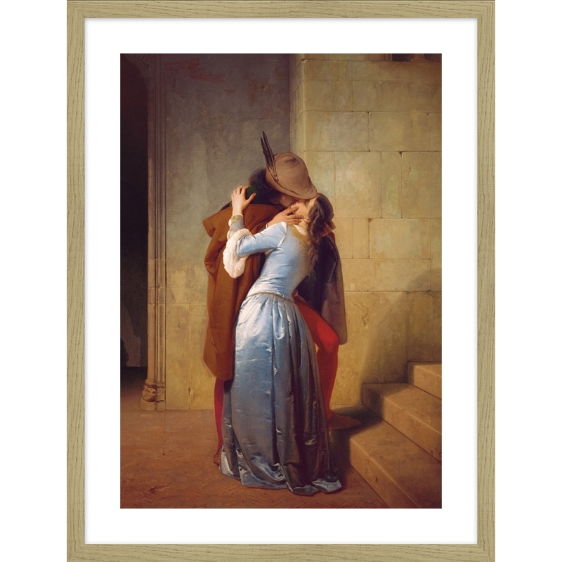 Tableau sur toile. Francesco Hayez, Le baiser