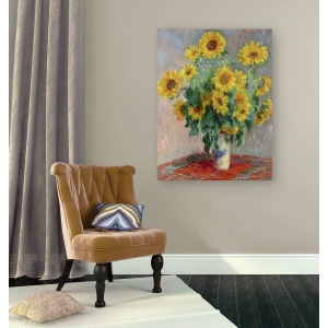 Wall art print and canvas. Claude Monet, Sunflowers