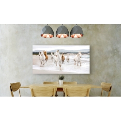 Wall art print and canvas. Zero Creative Studio, Horses on the beach (detail)