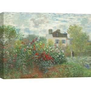 Quadro, stampa su tela. Claude Monet, Il giardino dell'artista a Argenteuil