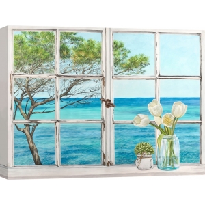 Leinwandbilder. Remy Dellal, Fenster am Mittelmeer
