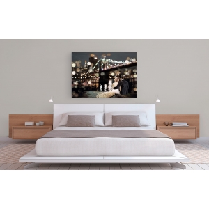 Wall art print and canvas. Dianne Loumer, Kissing in a NY Night
