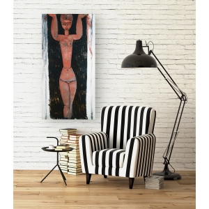 Wall art print and canvas. Amedeo Modigliani, Red Caryatid