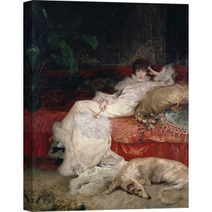 Quadro, stampa su tela. Georges Clairin, Sarah Bernhardt
