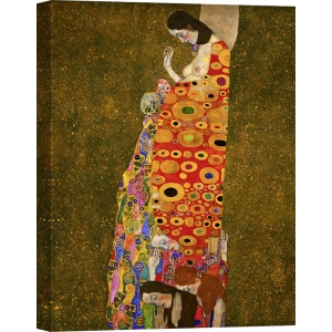Gustav Klimt Giallobus Pronto da Appendere Quadro Vari Formati Stampa su su Vetro Acrilico plexiglass 50x50 cm La Speranza 2 