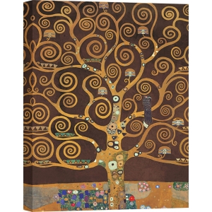 Wall art print and canvas. Gustav Klimt, Tree of Life (Brown Variation) (detail)