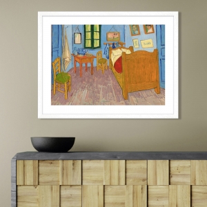 Quadro, stampa su tela. Vincent van Gogh, La camera da letto di Van Gogh ad Arles