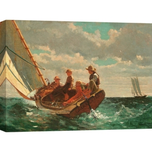 Wall art print and canvas. Winslow Homer, Breezing Up (A Fair Wind)