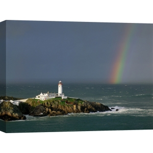 Quadro, stampa su tela. Jean Guichard, Rainbow over Fanad-Head, Ireland