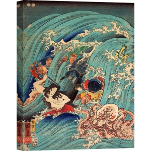 Kuniyoshi, Recuperar la joya robada desde el Palacio del Rey Dragón I
