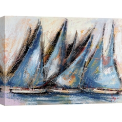 Wall art print and canvas. Luigi Florio, Blue sails
