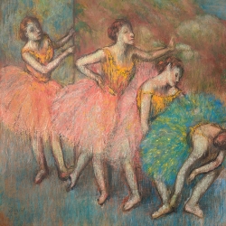 Tableau toile, affiche, poster Edgar Degas, Quatre ballerines