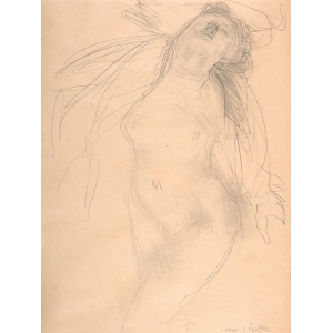 Wall art print and canvas, Auguste Rodin, Female nude reclining