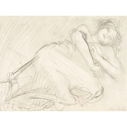 Cuadro, poster y lienzo, dibujo de Auguste Rodin, Mujer dormida