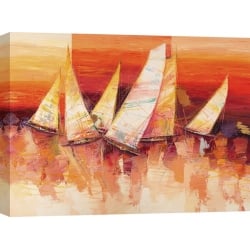 Wall art print and canvas. Luigi Florio, Sails on the horizon