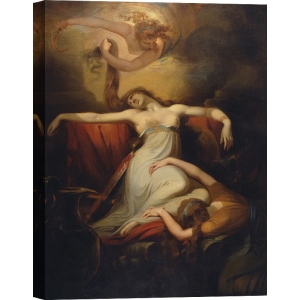 Wall art print, canvas and poster. Heinrich Fussli, Dido