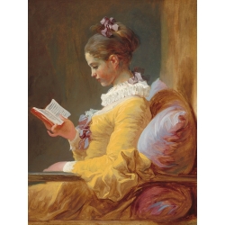 Cuadro, poster y lienzo, Jean-Honoré Fragonard, Mujer leyendo