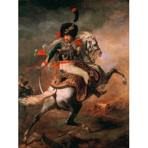 Tableau toile, affiche, poster Gericault, Officier de cavalerie
