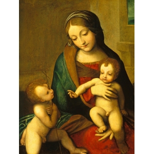 Kunstdruck, Leinwandbilder, Poster Madonna mit Kind und Johannes