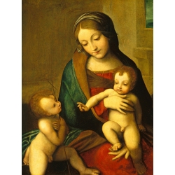 Tableau toile, affiche, poster La Vierge et l'Enfant avec Saint Jean