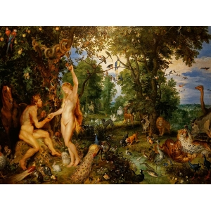 Kunstdruck, Leinwandbilder, Rubens, Der Garten Eden, Sündenfall