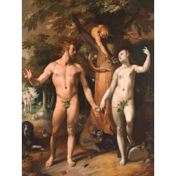 Cuadro, poster y lienzo, van Haarlem, Adán y Eva (La caída del hombre)