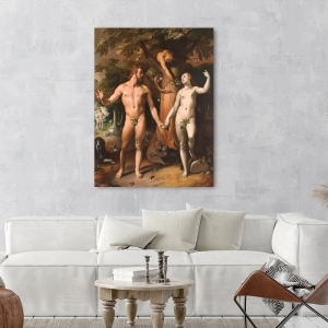Tableau toile, affiche, poster van Haarlem, Adam et Eve