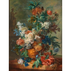 Kunstdruck, Leinwandbilder Jan van Huysum, Stilleben mit Blumen