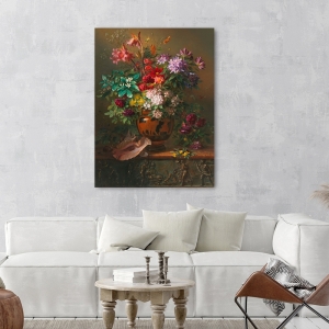 Wall art print, canvas, poster by van Os Still life with flowers in greek vase