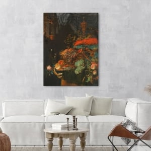 Wall art print, canvas, poster Mignon, Still Life with Fruit and a Goldfinch