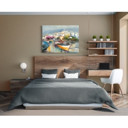 Wall art print and canvas. Luigi Florio, Mediterranean port