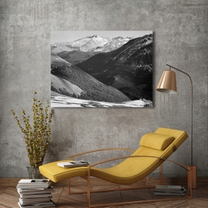 Tableau sur toile, affiche, Ansel Adams, Long's Peak, Rocky Mountain