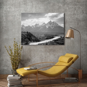 Tableau sur toile, affiche, Ansel Adams, Grand Teton National Park II