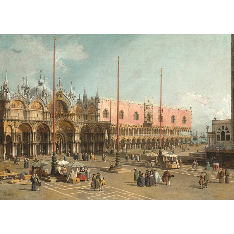 Tableau toile, affiche, poster Canaletto, Place Saint-Marc à Venise