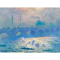 Kunstdruck, Leinwandbilder, Claude Monet, Waterloo-Brücke