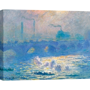 Quadro, poster, stampa su tela. Claude Monet, Il ponte di Waterloo