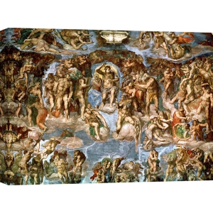 Quadro, stampa su tela. Michelangelo Buonarroti, Il Giudizio Universale (dettaglio)