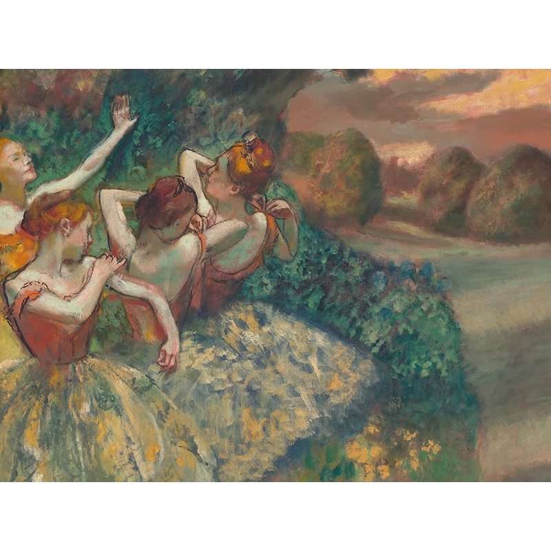 Kunstdruck, Leinwandbilder, Poster Edgar Degas, Vier Ballerinas