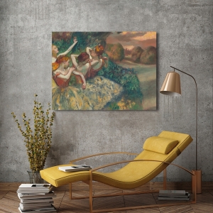 Tableau sur toile, affiche, poster Edgar Degas, Quatre danseuses