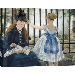 Wall art print, canvas and poster. Edouard Manet, The railway