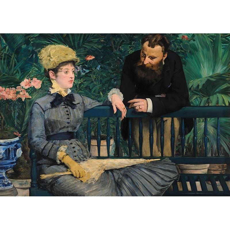 Cuadro, poster y lienzo, Edouard Manet, En el jardín de invierno