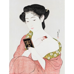 Cuadro japonés, poster y lienzo, Goyo Hashiguchi, Mujer japonesa