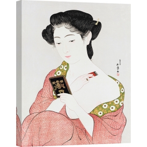 Art print, canvas, poster by Hashiguchi, Japanese Woman Applying Powder