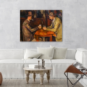 Wall art print, canvas and poster. Paul Cezanne, The Card Players