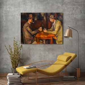 Wall art print, canvas and poster. Paul Cezanne, The Card Players