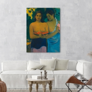 Kunstdruck, Leinwandbilder, Poster Gauguin, Zwei tahitianische Frauen