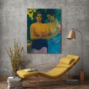 Kunstdruck, Leinwandbilder, Poster Gauguin, Zwei tahitianische Frauen